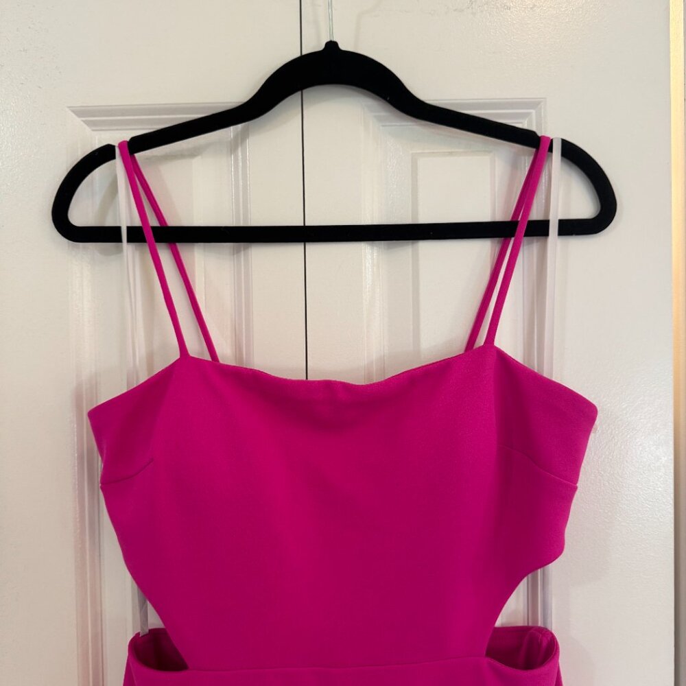 XScape Cutout Slit Maxi Gown Fuschia Size 10 NWT - Picture 5 of 7
